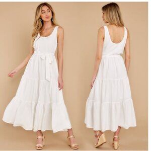 White Maxi Dress - Size L